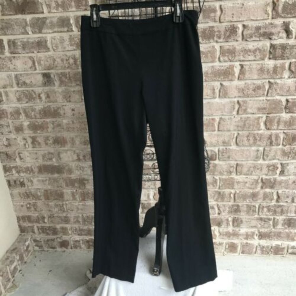 Eileen Fisher Black Pants Small Side Zip Button